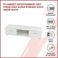Load image into Gallery viewer, TV Cabinet Entertainment Unit Stand High Gloss Storage Shelf 140cm White