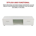 Load image into Gallery viewer, TV Cabinet Entertainment Unit Stand High Gloss Storage Shelf 140cm White