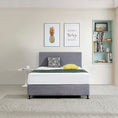 Load image into Gallery viewer, Linen Fabric Double Bed Deluxe Headboard Bedhead - Slate Ash