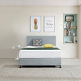 Load image into Gallery viewer, Linen Fabric Double Bed Deluxe Headboard Bedhead - Stone Grey