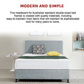 Load image into Gallery viewer, Linen Fabric Double Bed Deluxe Headboard Bedhead - Stone Grey