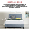 Load image into Gallery viewer, Linen Fabric Double Bed Deluxe Headboard Bedhead - Berlin Blue