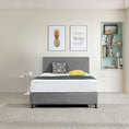 Load image into Gallery viewer, Linen Fabric Double Bed Deluxe Headboard Bedhead - Night Ash