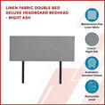 Load image into Gallery viewer, Linen Fabric Double Bed Deluxe Headboard Bedhead - Night Ash