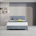 Load image into Gallery viewer, Linen Fabric Queen Bed Deluxe Headboard Bedhead - Berlin Blue
