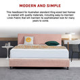Load image into Gallery viewer, Linen Fabric King Bed Deluxe Headboard Bedhead - Pale Pink