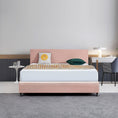 Load image into Gallery viewer, Linen Fabric King Bed Deluxe Headboard Bedhead - Pale Pink