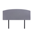 Load image into Gallery viewer, Linen Fabric Double Bed Curved Headboard Bedhead - Slate Ash