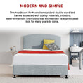 Load image into Gallery viewer, Linen Fabric Double Bed Curved Headboard Bedhead - Stone Grey