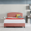 Load image into Gallery viewer, Linen Fabric Queen Bed Curved Headboard Bedhead - Pearl Copper Brown