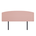 Load image into Gallery viewer, Linen Fabric King Bed Curved Headboard Bedhead - Pale Pink