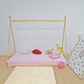 Load image into Gallery viewer, Kids Tent Montessori Toddler Floor Bed Wooden Bedframe