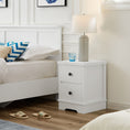 Load image into Gallery viewer, Margaux White Coastal Style Bedside Table