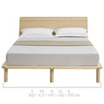 Load image into Gallery viewer, Natural Solid Wood Bed Frame Bed Base with Headboard King Single