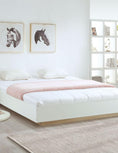 Load image into Gallery viewer, Queen Contemporary Industrial White Oak Base Bed Frame