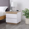 Load image into Gallery viewer, Ashley Coastal White Wooden Bedside Table