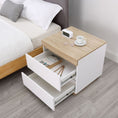 Load image into Gallery viewer, Ashley Coastal White Wooden Bedside Table