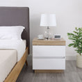 Load image into Gallery viewer, Ashley Coastal White Wooden Bedside Table