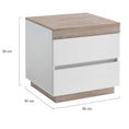 Load image into Gallery viewer, Ashley Coastal White Wooden Bedside Table