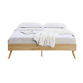 Load image into Gallery viewer, Natural Oak Ensemble Bed Frame Wooden Slat Queen