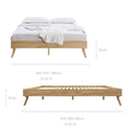 Load image into Gallery viewer, Natural Oak Ensemble Bed Frame Wooden Slat Queen
