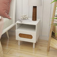 Load image into Gallery viewer, Kailua Rattan Bedside Table in White