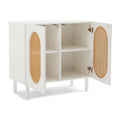Load image into Gallery viewer, Kailua Rattan 2-Door Accent Cabinet in White