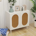 Load image into Gallery viewer, Kailua Rattan 2-Door Accent Cabinet in White
