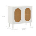 Load image into Gallery viewer, Kailua Rattan 2-Door Accent Cabinet in White