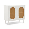 Load image into Gallery viewer, Leo Rattan 2-Door Accent Cabinet in White
