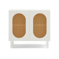 Load image into Gallery viewer, Kailua Rattan 2-Door Accent Cabinet in White