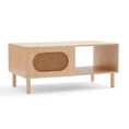 Load image into Gallery viewer, Leo Rattan Coffee Table with Storage in Maple