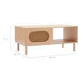 Load image into Gallery viewer, Leo Rattan Coffee Table with Storage in Maple