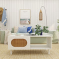 Load image into Gallery viewer, Kailua Rattan Coffee Table with Storage in White