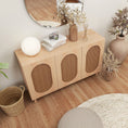 Load image into Gallery viewer, Leo 3 Door Rattan Sideboard in Maple