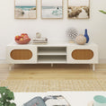Load image into Gallery viewer, Kailua Rattan 160CM TV Stand in White