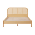 Load image into Gallery viewer, Lulu Bed Frame with Curved Rattan Bedhead - Double