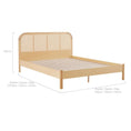 Load image into Gallery viewer, Lulu Bed Frame with Curved Rattan Bedhead - Double