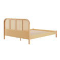 Load image into Gallery viewer, Lulu Bed Frame with Curved Rattan Bedhead - Double