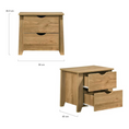 Load image into Gallery viewer, Mica Wooden Bedside Table with 2 Drawers