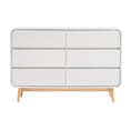 Load image into Gallery viewer, Merlin White Modern Retro Chest of Drawers Cabinet White and Oak