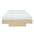 Load image into Gallery viewer, Natural Oak Wood Floating Bed Base Double