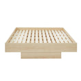 Load image into Gallery viewer, Natural Oak Wood Floating Bed Base Double