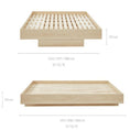 Load image into Gallery viewer, Natural Oak Wood Floating Bed Base Double