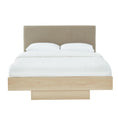Load image into Gallery viewer, Natural Oak Wood Floating Bed Frame King