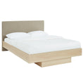 Load image into Gallery viewer, Natural Oak Wood Floating Bed Frame King