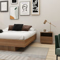 Load image into Gallery viewer, Nola Japandi Style Bedside Table in Walnut