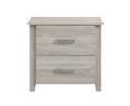 Load image into Gallery viewer, 2 Drawers Bedside Table In White Oak
