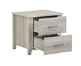 Load image into Gallery viewer, 2 Drawers Bedside Table In White Oak