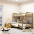 Load image into Gallery viewer, Solid Timber Triple Bunk Bed Single over Double Natural